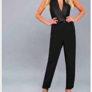 Black tuxedo jumpsuit